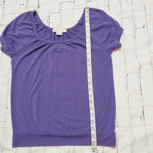 MICHAEL KORS Purple Scoop Short sleeve Large Petite - Picture 4 of 10